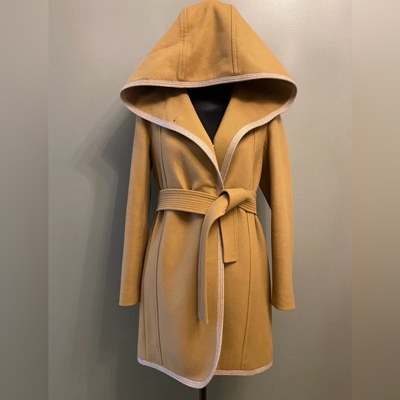 BNWT Artizia Wilfred Italian Virgin Wool & Cashmere Borda Belt Coat Camel XS - Picture 2 of 7